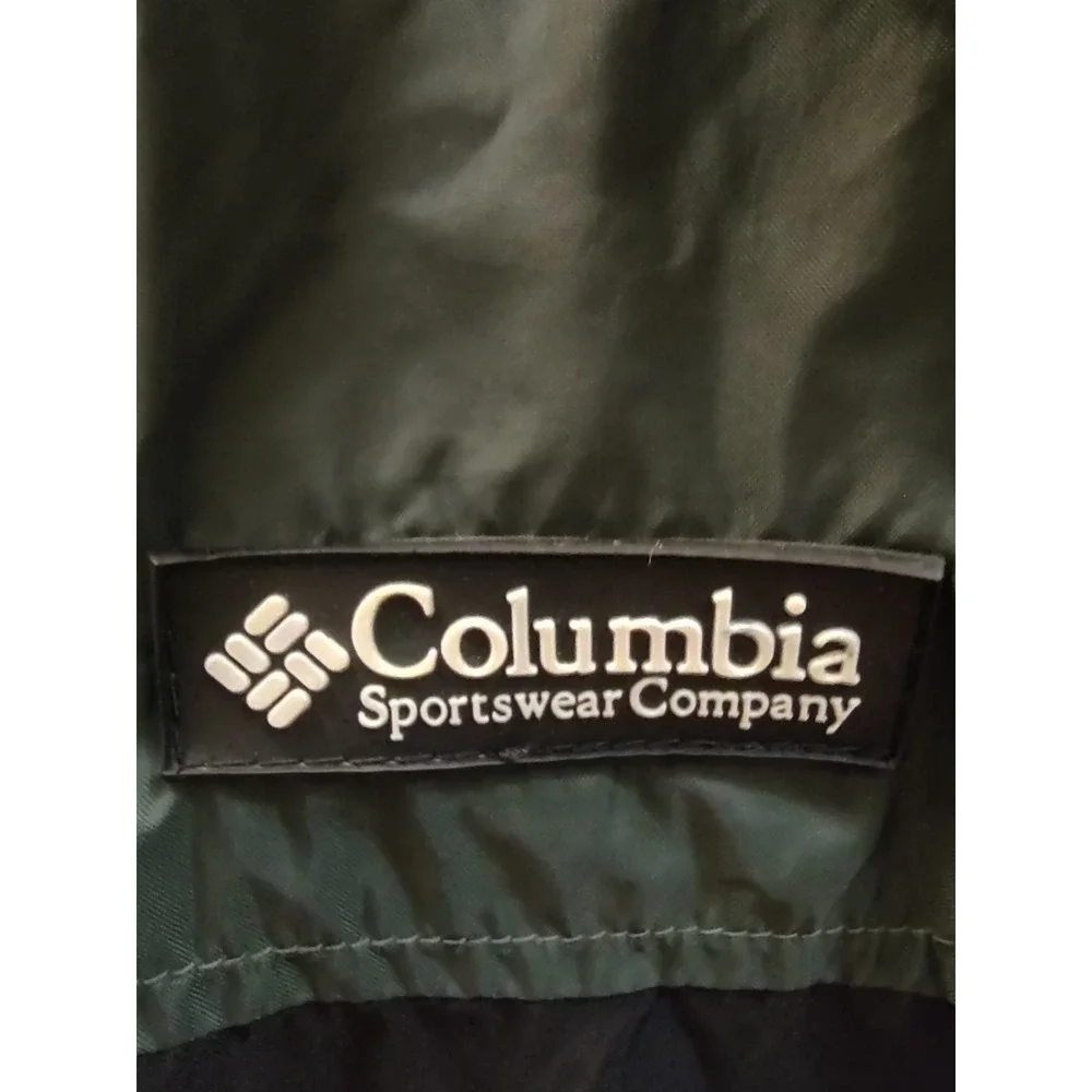 Columbia Sportswear Boys 14/16 Green Windbreaker Jacket Outdoor Hiking Coat B17